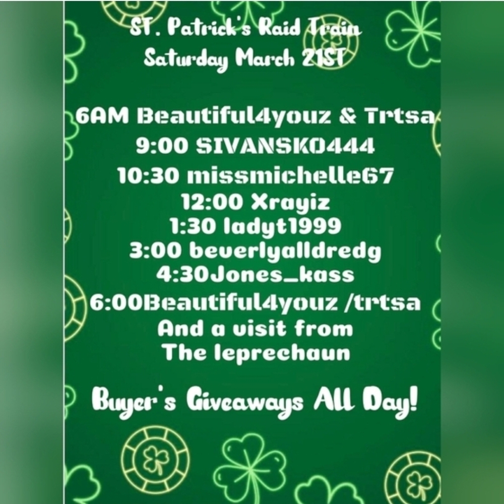 @jones_kass Is Live St Pattie Day Train